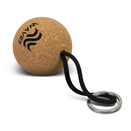 Branded Round Cork Floating Keyrings